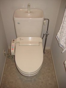 花柄でかわいらしいトイレに